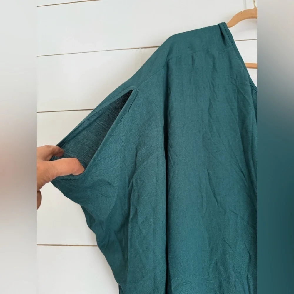NWOT Free People Milo One-Piece Oversized Dolman Sleeve Linen Viscose Jumpsuit